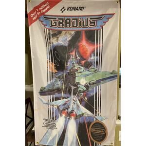 Gradius Nintendo NES 5ft Box Art Flag 1986 Konami Poster SHMUP Shooter